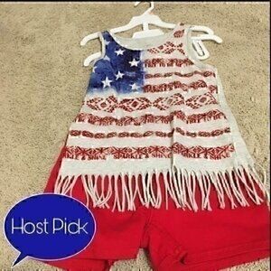 Justice girls American outfit size NWOT